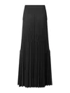 Alberta Ferretti Pleated Maxi Skirt In Grey