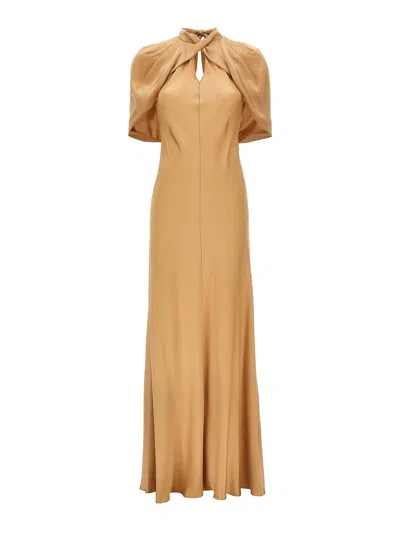 Alberta Ferretti Vestido Largo - Beis