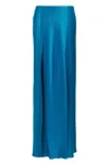 Alberta Ferretti Satin High Waist Long Skirt