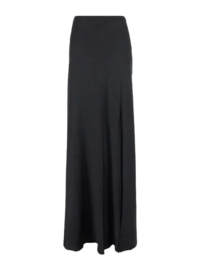 ALBERTA FERRETTI LONG SATIN SKIRT
