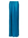 Alberta Ferretti Satin High Waist Long Skirt