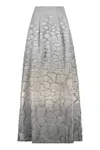 Alberta Ferretti Metallic Threading A-line Skirt In Gray