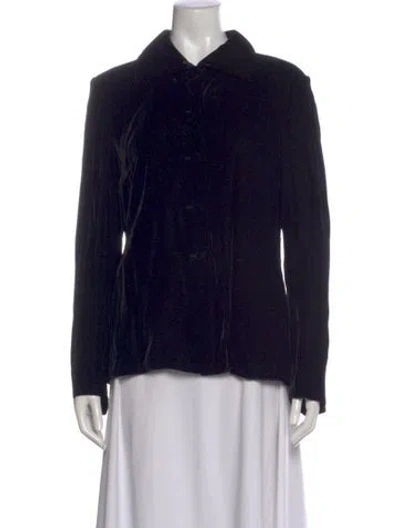 Pre-owned Alberta Ferretti Long Sleeve Blouse In Black