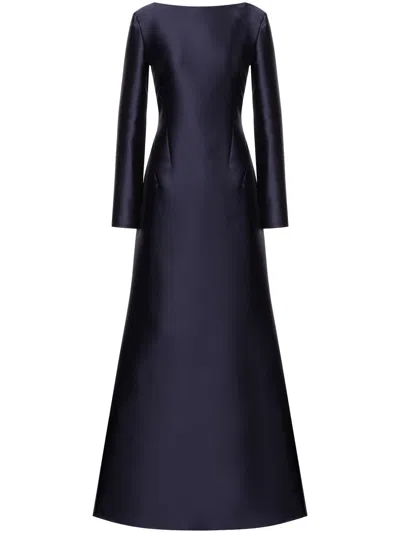 Alberta Ferretti Long Sleeve Dress In Blue