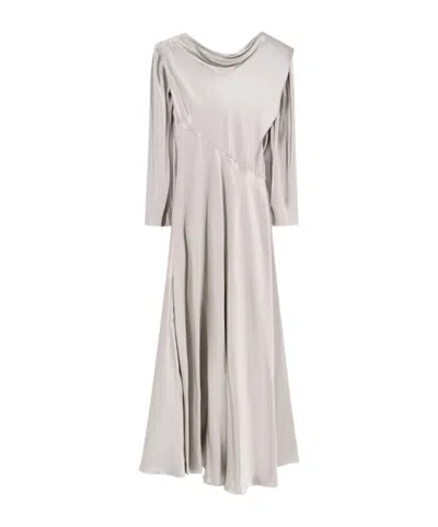 Alberta Ferretti Long Sleeve Dress In Neutral