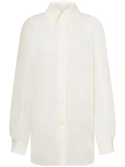 Alberta Ferretti Long-sleeve Shirt In White