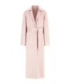 Alberta Ferretti Long-sleeved Belted Coat In Pink