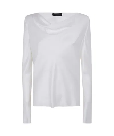 Alberta Ferretti Long-sleeved Blouse In White