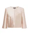 Alberta Ferretti Satin Jacket In Nude