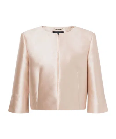 Alberta Ferretti Long-sleeved Casual Jacket In Beige