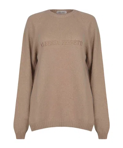 ALBERTA FERRETTI LONG-SLEEVED CREW NECK PULLOVER