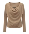 Alberta Ferretti Merino Wool Sweater In Brown
