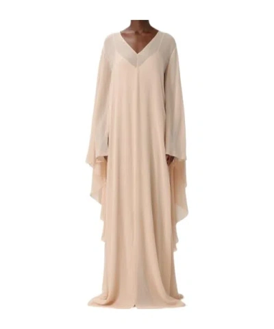 ALBERTA FERRETTI ALBERTA FERRETTI KIMONO V-NECK LONG DRESS