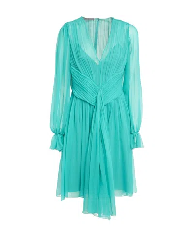 Alberta Ferretti Long Sleeved Dress In Green