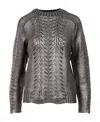 Alberta Ferretti Long-sleeved Pullover In Black