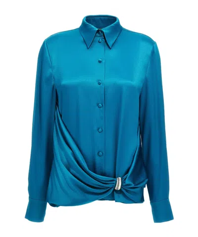 ALBERTA FERRETTI ALBERTA FERRETTI DRAPED BUTTON-UP SHIRT
