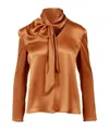 Alberta Ferretti Long-sleeved Shirt In Brown