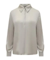 Alberta Ferretti Satin Shirt In Gray