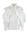 Alberta Ferretti Alberta Ferreti Stretch Poplin Cotton Shirt In White