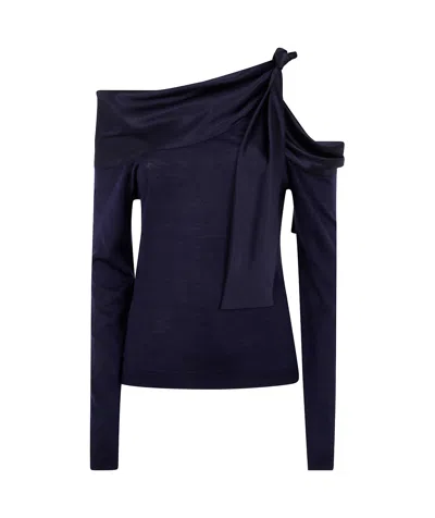Alberta Ferretti Long-sleeved Sweater In Black