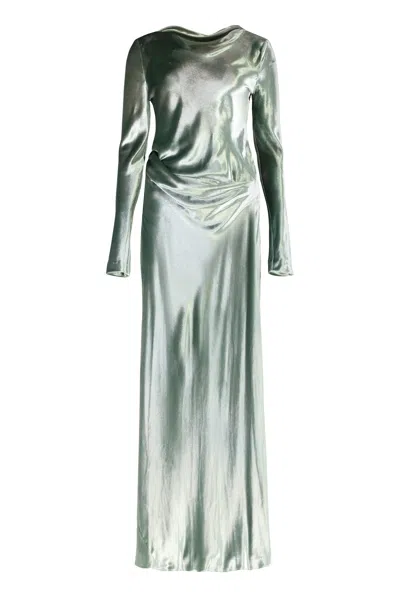 ALBERTA FERRETTI LONG VELVET DRESS