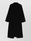 Alberta Ferretti Longline Coat Featuring Notched Lapels In Black