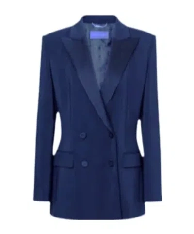 Alberta Ferretti Long-sleeve Blazer In Blue