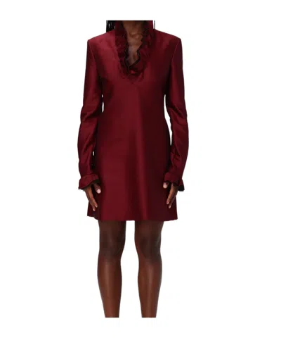 Alberta Ferretti Long-sleeved Dress In Red