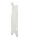 Alberta Ferretti Ruffled One-shoulder Maxi Dress In White