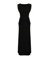 Alberta Ferretti Low-back Sleeveless Maxi Dress In Black