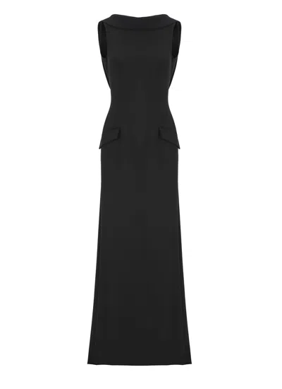 ALBERTA FERRETTI LOW-BACK SLEEVELESS MAXI DRESS