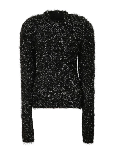 Alberta Ferretti Lurex Sweater In Black