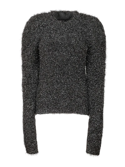 Alberta Ferretti Lurex Sweater In Grey