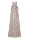 Alberta Ferretti Alberta Ferreti Macrame Foliage Long Dress In Beige