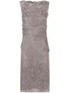 Alberta Ferretti Alberta Ferreti Macrame Foliage Midi Dress In Beige