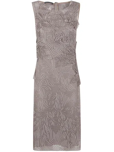 ALBERTA FERRETTI ALBERTA FERRETTI MACRAME FOLIAGE MIDI DRESS