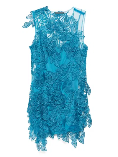 ALBERTA FERRETTI MACRAMÉ-LACE MINI DRESS
