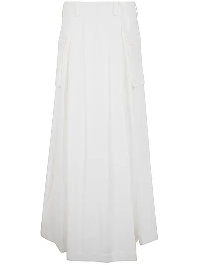 Alberta Ferretti Maxi Skirt In White