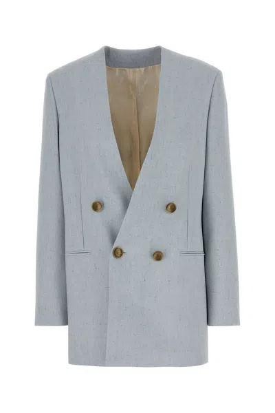 Alberta Ferretti Melange Light-blue Jersey Blazer