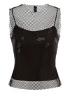 Alberta Ferretti Mesh Vest In Black