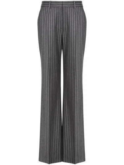 Alberta Ferretti Mid-rise Tailored Trousers In Grey