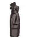 Alberta Ferretti Midi Dress In Black