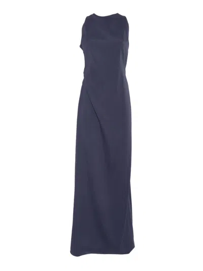 Alberta Ferretti Midi Dress In Blue