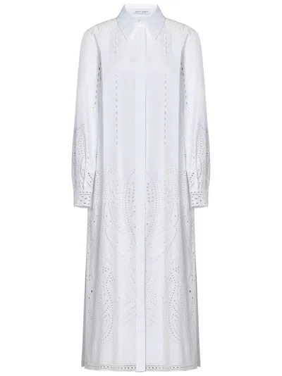 Alberta Ferretti Midi Dress In White
