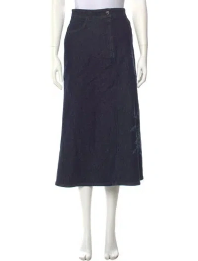 Pre-owned Alberta Ferretti Midi Length Skirt In Blue