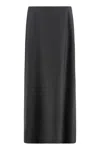 Alberta Ferretti Midi Skirt In Gray