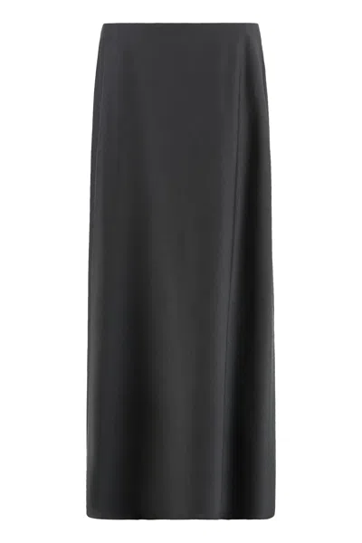 Alberta Ferretti Midi Skirt In Gray