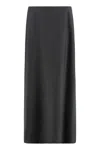 Alberta Ferretti Midi Skirt In Gray