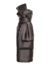 Alberta Ferretti Midi Dress In Black