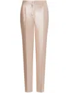 Alberta Ferretti Straight Leg Trousers With Belt Loops In Pink